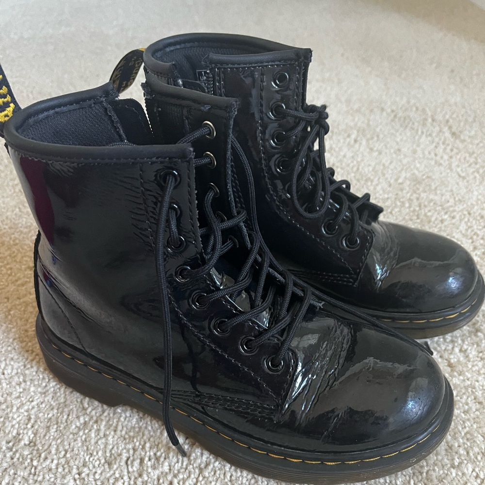 Dr. Martens Patent Leather Kid Boots